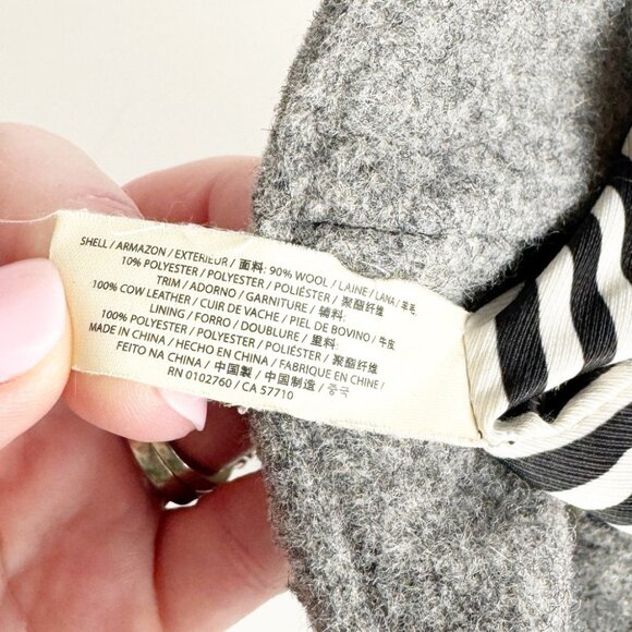 Kate Spade Wool bow tote bag with black leather trim - Picture 8 of 9